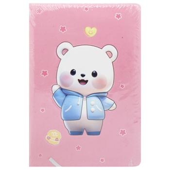 Блокнот Zibi Bear рожевий 80 аркушів 155*108мм