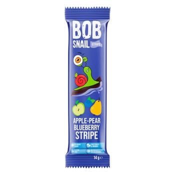 Цукерки Bob Snail Яблуко-груша-чорниця страйп 14г