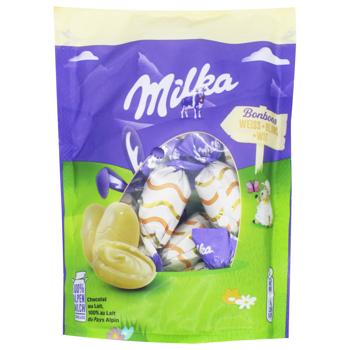 Цукерки Milka 90 г пасхальні у білому шоколаді (Німеччина)