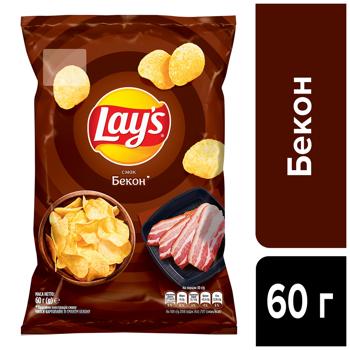 Чипсы Lay's картофельные со вкусом бекона 60г - купить, цены на Grono - фото 2