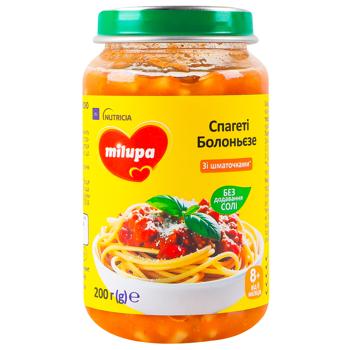 Milupa Spaghetti Bolognese with Beef Pieces Vegetable Puree from 8 months 200g - buy, prices for - photo 2