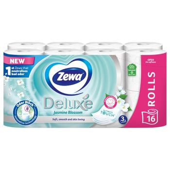 Zewa Deluxe Jasmin 3-ply white Toilet Paper 16pcs - buy, prices for - photo 2