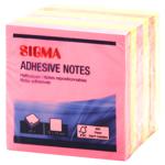 Бумага для заметок Sigma 75х75мм 6 блоков х 80 листов