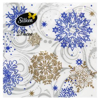 Silken Snowflake 3-Ply Table Napkins with Patterns 33*33cm 18pcs