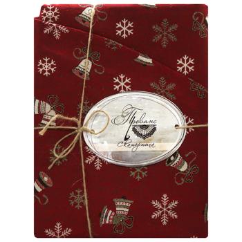 Скатертина Прованс Дзвіночки на червоному 180см - купити, ціни на МегаМаркет - фото 1