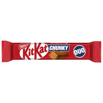 Батончик NESTLÉ® KITKAT® Chunky Duo в молочном шоколаде 1+1 64г - купить, цены на Grono - фото 1