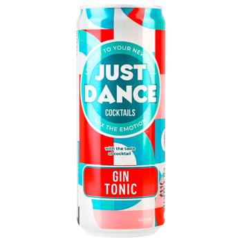 Напій слабоалкогольний Just Dance Gin Tonic 7% 0,33л - купити, ціни на МегаМаркет - фото 1