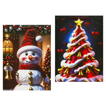 Пакет бумажный Angel Gifts Новогодний 40*55*15см