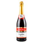 Напиток винный игристый Fratelli Fragolino Rosso красный полусладкий 6-6,9% 0,75л