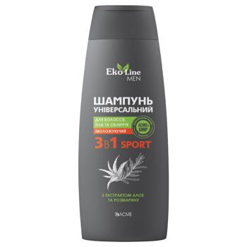 Eko Line Men Universal Shampoo and Conditioner for Hair, Body and Face 3in1 400ml - buy, prices for NOVUS - photo 1