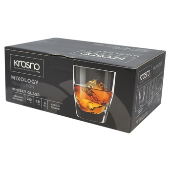 Стакан для виски Krosno Mixology 260мл 6шт - купить, цены на ULTRAMARKET - фото 1