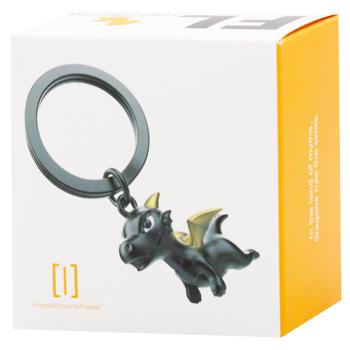 Metalmorphose Dragon Black with Golden Wings/Maines Keyring