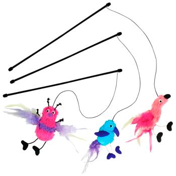 Kong Teaser Feather іграшка для котів 104 см - модель в асортименті - купить, цены на MasterZoo - фото 1