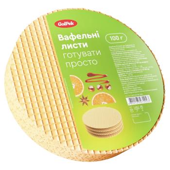 Листи вафельні Golpek Білі 9шт 100г - купити, ціни на Чудо Маркет - фото 1