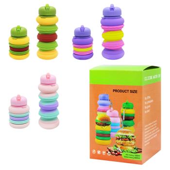 Пляшка для води силікон 600мл YD-17-16798 - купити, ціни на КОСМОС - фото 1