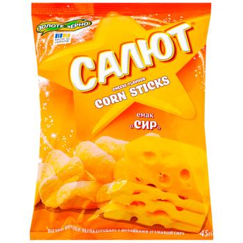 Палички кукурудзяні Золоте Зерно Салют з сиром 45г