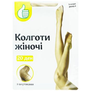 Auchan Beige Women's Tights 20den size 4 - buy, prices for Auchan - photo 1