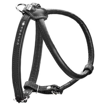 Hunter R&S Canadian UP Leather Dog Harness 50-56cm/18mm Black