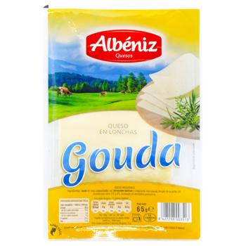 Сыр Albeniz Gouda нарезанный 45% 65г - купить, цены на За Раз - фото 1