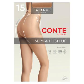 Conte Elegant Balance 15 Den Women's Tights Size 5 Bronz - buy, prices for NOVUS - photo 1