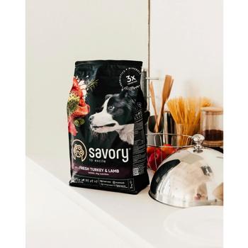 Savory Набір Medium Breed сухий корм для собак 1 кг - індичка та ягня + Dack Filets ласощі 100 г - качка та індичка - купить, цены на MasterZoo - фото 4