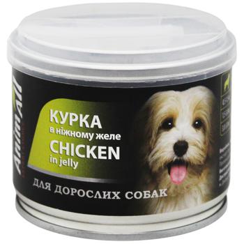 Корм вологий AnimAll Курка в ніжному желе для дорослих собак 85г - купити, ціни на Auchan - фото 1