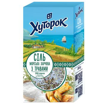 Сіль морська Хуторок харчова з травами 200г - купити, ціни на NOVUS - фото 3