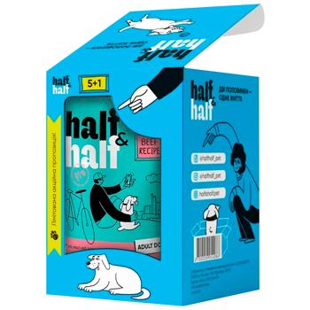 Half&Half 5+1 Adult вологий корм для собак 6 шт х 100 г - яловичина - купить, цены на MasterZoo - фото 1