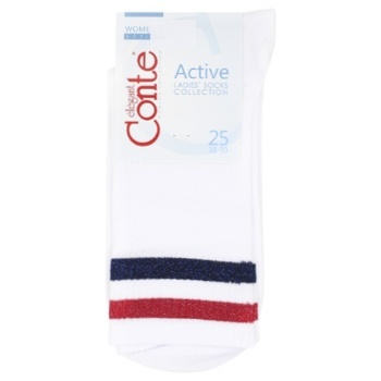 Conte Active 19C-65SP White-Red Women's Socks Size 25 - buy, prices for COSMOS - photo 1