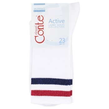 Conte Active 19C-65SP White-Red Women's Socks Size 23 - buy, prices for ULTRAMARKET - photo 1