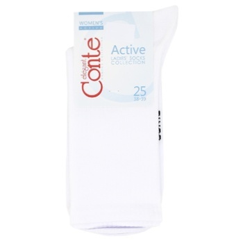 Носки Conte Active женские белые 25р - купить, цены на КОСМОС - фото 1