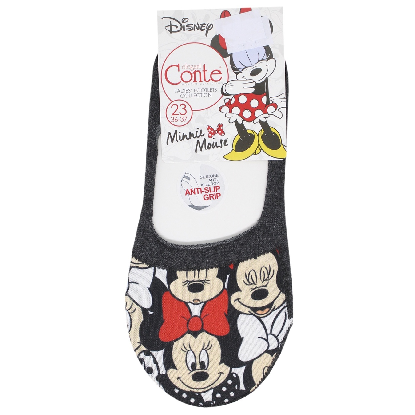 

Подследники женские Conte Disney хлопковые 18C-198СПМ р.23 темно-серый