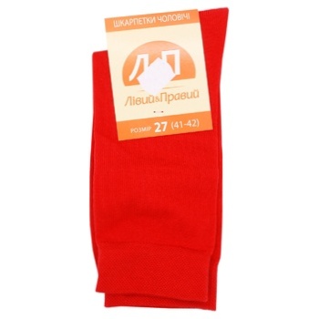 Livyi&Pravyi Men's Socks s.27 Red - buy, prices for - photo 1