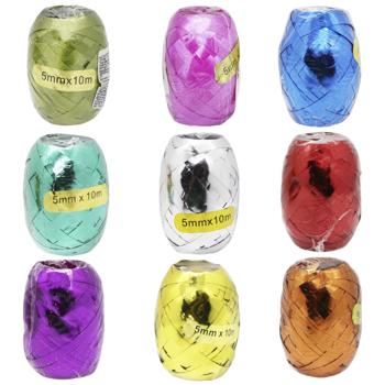 Eurowrap Cocoon Metallic Ribbon for gift decoration 5mmX10m - buy, prices for MegaMarket - photo 1