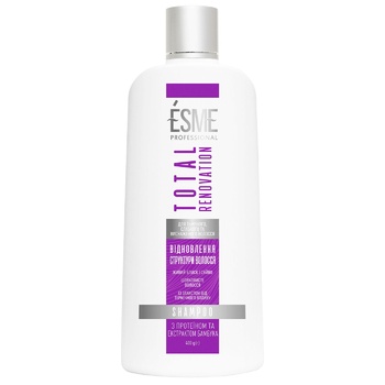 Esme Professional Total Renovation Shampoo with Protein and Bamboo Extract for Dull Weak and Exhausted Hair 400g - buy, prices for Auchan - photo 1