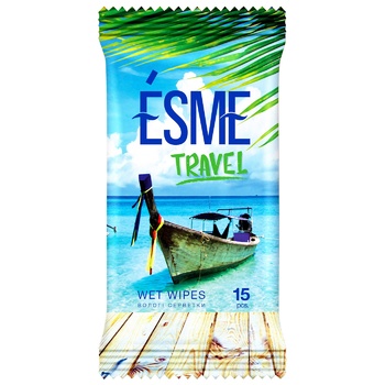 Вологі серветки Esme Travel 15шт - купити, ціни на Auchan - фото 4