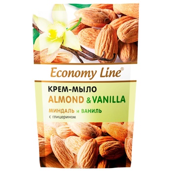 Economy line Almonds and vanilla Cream-soap with glycerin 460g - buy, prices for Auchan - photo 1