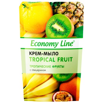 Economy Line Tropical Fruits Cream-Soap with glycerin 460g - buy, prices for Auchan - photo 1