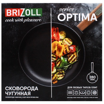 Brizoll Optima Cast-Iron Frying Pan 28cm - buy, prices for METRO - photo 3