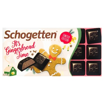 Schogetten It's Gingerbread Time Dark Chocolate 100g - buy, prices for - photo 1