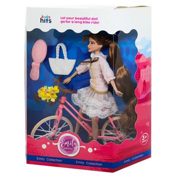 Игрушка кукла Emily Romantic с велосипедом KH23/019
