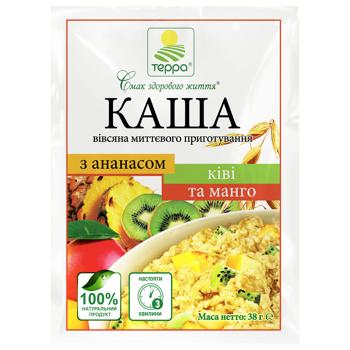 Каша вівсяна Терра з манго, ківі та ананасом миттєвого приготування 38г - купити, ціни на Чудо Маркет - фото 1