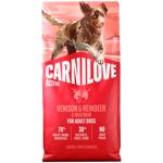 Корм сухой Carnilove Active с олениной и диким кабаном для собак всех пород 12кг