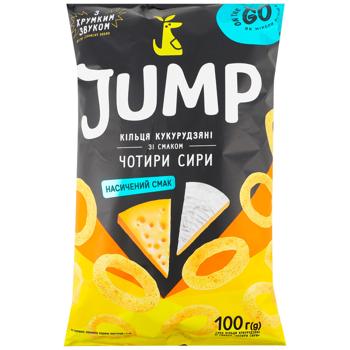 Снек Jump вафли кукурузные со вкусом четыре сыра 100г - купить, цены на КОСМОС - фото 1