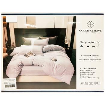 Colorful Home Stripe Satin Bedding Set - buy, prices for Vostorg - photo 1