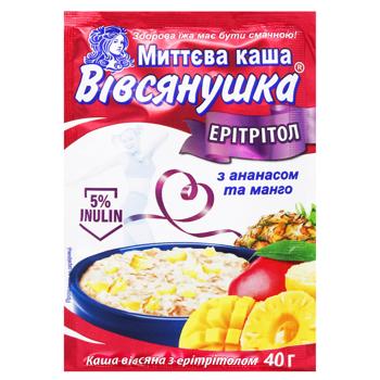Каша вівсяна Вівсянушка з манго та ананасом 40г - купити, ціни на NOVUS - фото 1