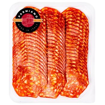 Ковбаса Parmiamo Салямі Пікантна сиров'ялена нарізка 250г - купити, ціни на METRO - фото 1