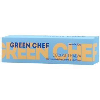 Батончик протеиновый Green Chef Coconut Halva с кокосом 40г
