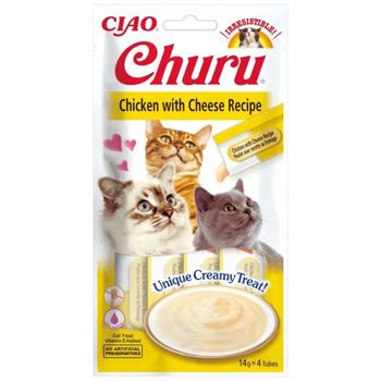 Ласощі для котів Inaba Churu з куркою та сиром 4шт*14г - купити, ціни на MasterZoo - фото 1