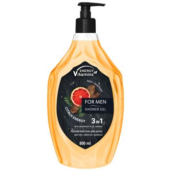 Гель для душа Energy of Vitamins Citrus Energy 3в1 800мл - купить, цены на Таврия В - фото 1